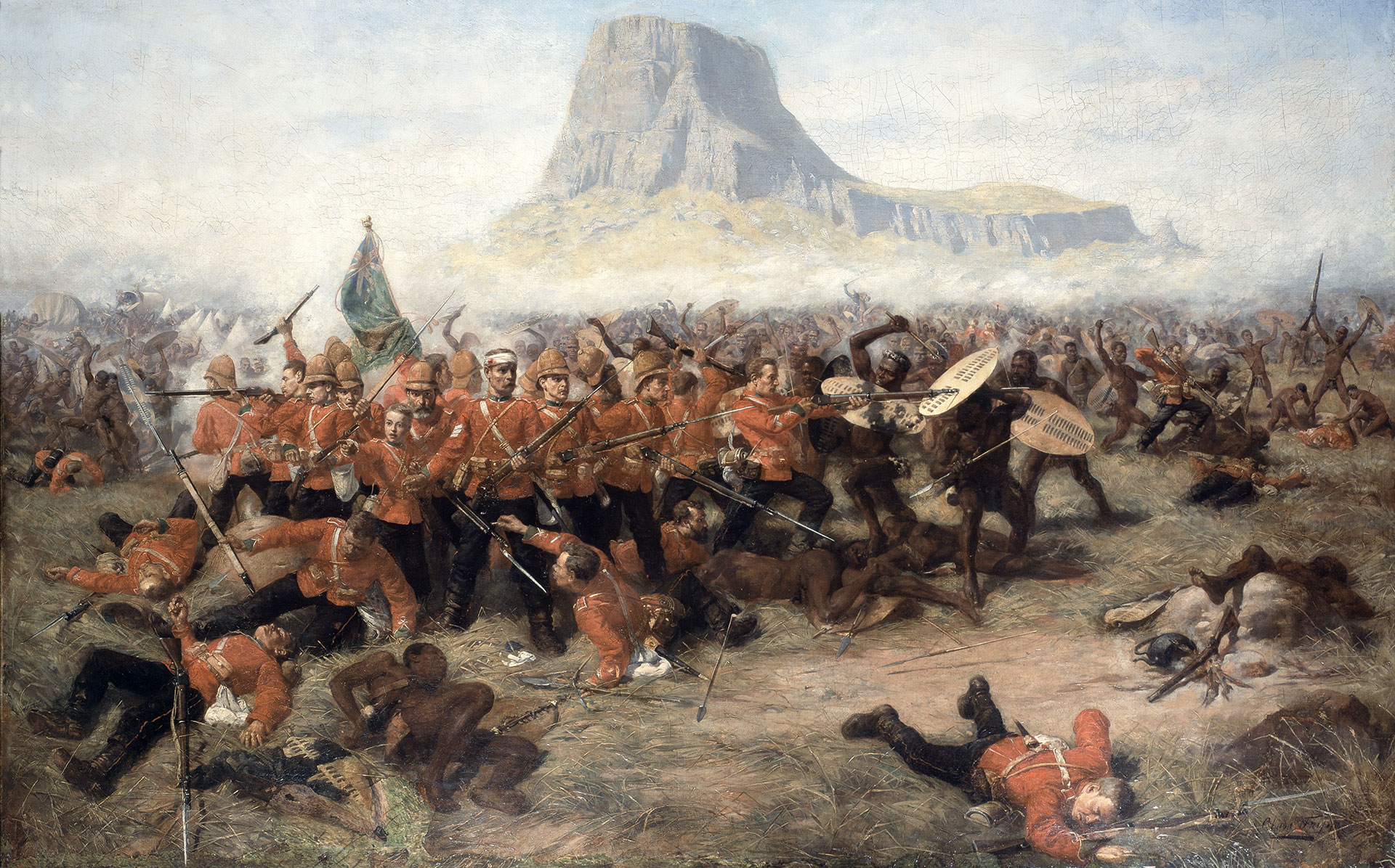 <p>British Governor-General Henry Bartle Frere instigates wars against the Xhosa, Zulu, Basotho and Boer states. Britain’s forces are humiliated on almost every front, but most spectacularly by Zulu regiments at Isandlwana.</p>